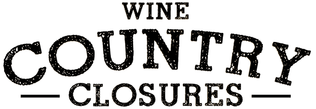 Wine Country Closures logo text design.