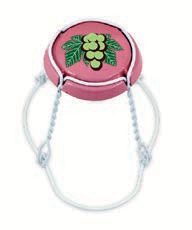 Pink wrist ring with green frog design and adjustable white strings.
